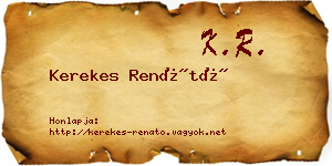 Kerekes Renátó névjegykártya