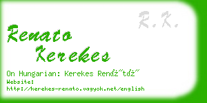 renato kerekes business card